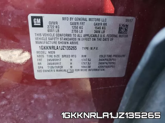 1GKKNRLA1JZ135265
