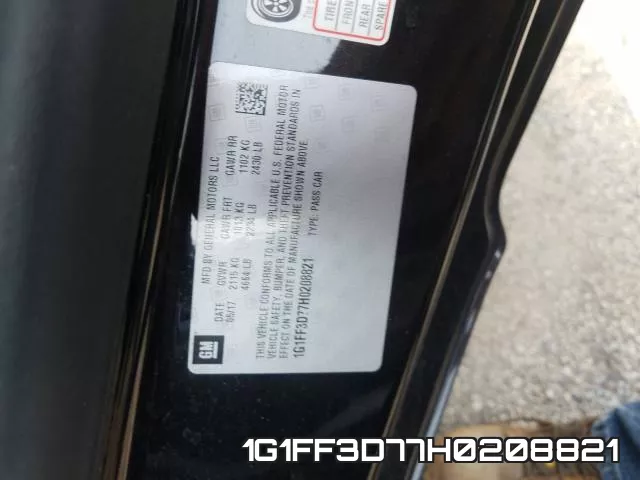 1G1FF3D77H0208821