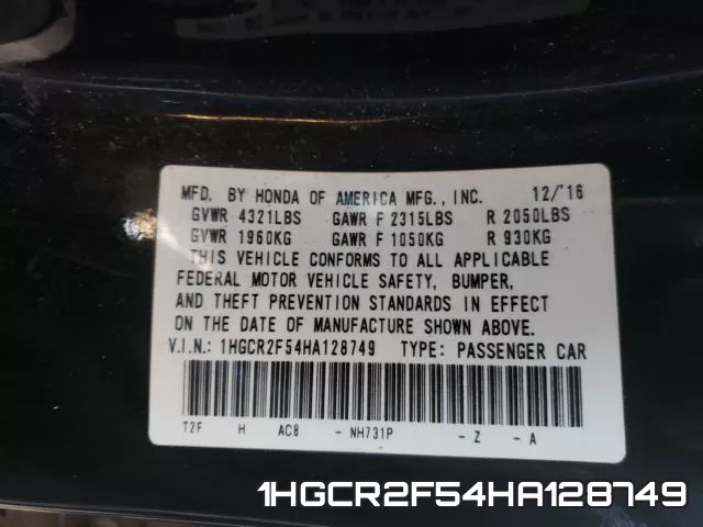 1HGCR2F54HA128749