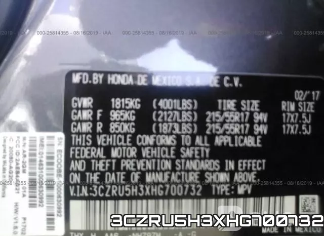 3CZRU5H3XHG700732