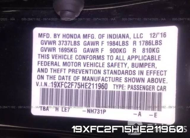 19XFC2F75HE211960