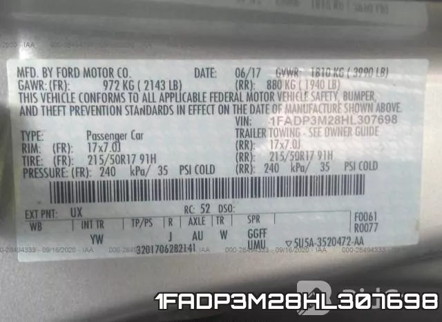 1FADP3M28HL307698