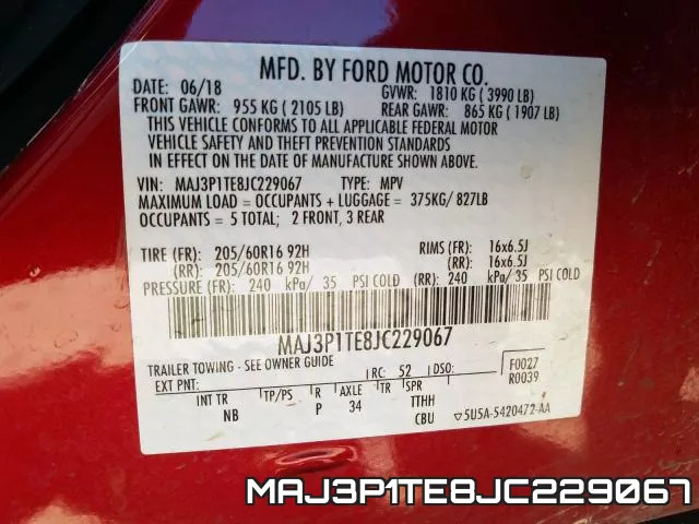 MAJ3P1TE8JC229067