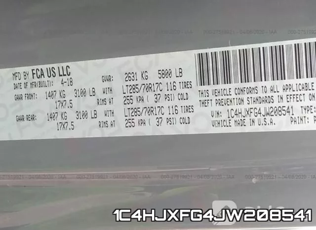 1C4HJXFG4JW208541
