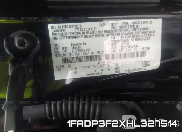 1FADP3F2XHL327514