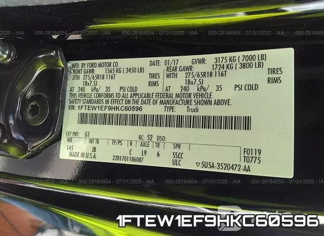 1FTEW1EF9HKC60596