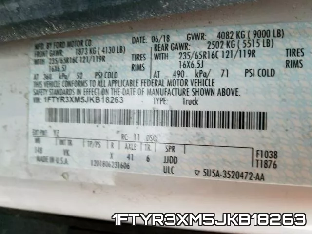 1FTYR3XM5JKB18263