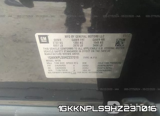 1GKKNPLS9HZ237016