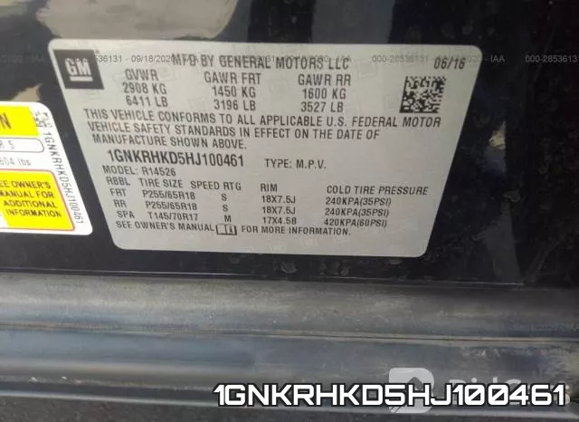1GNKRHKD5HJ100461