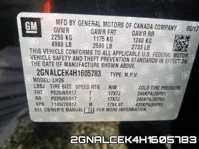 2GNALCEK4H1605783