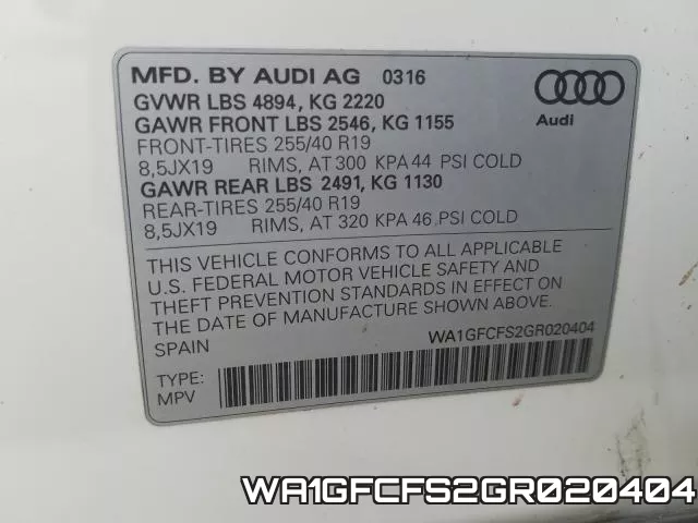 WA1GFCFS2GR020404