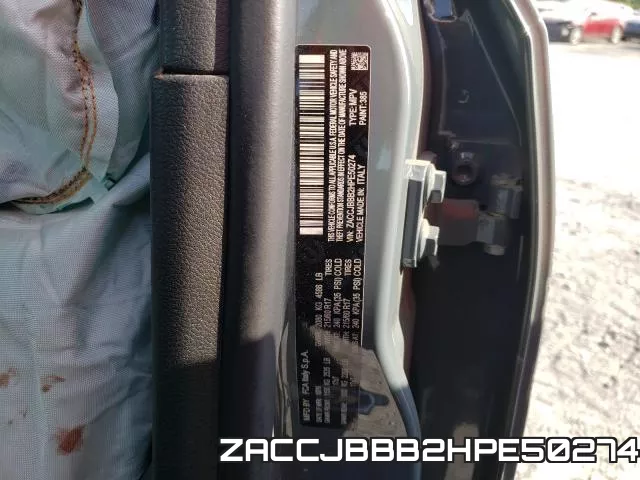 ZACCJBBB2HPE50274