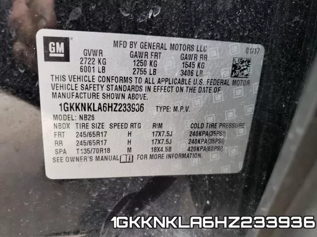 1GKKNKLA6HZ233936