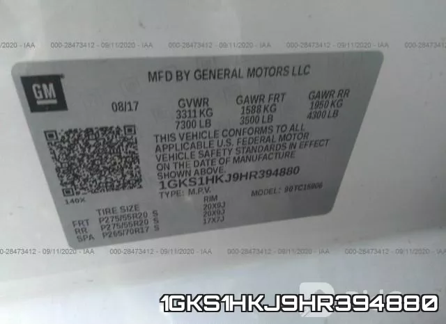 1GKS1HKJ9HR394880