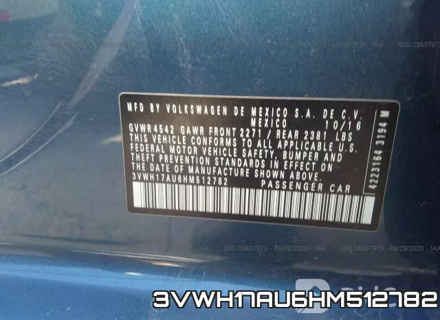 3VWH17AU6HM512782