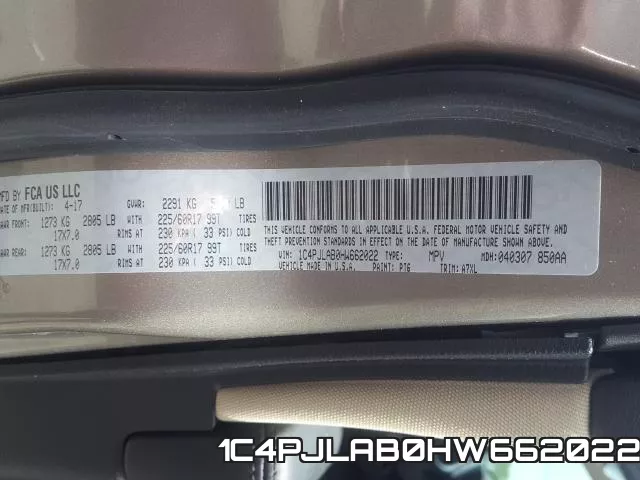 1C4PJLAB0HW662022