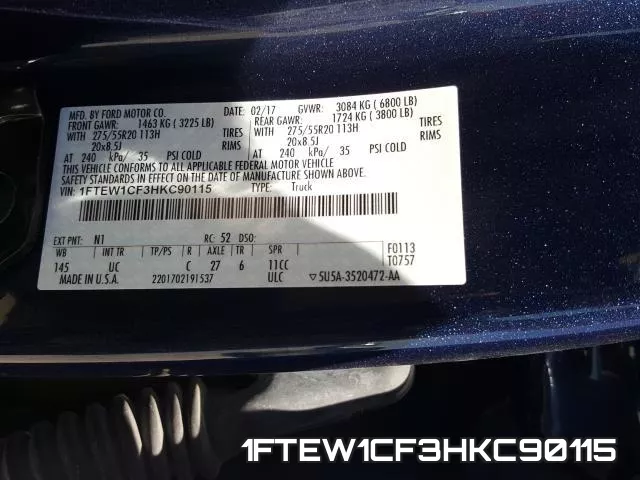 1FTEW1CF3HKC90115