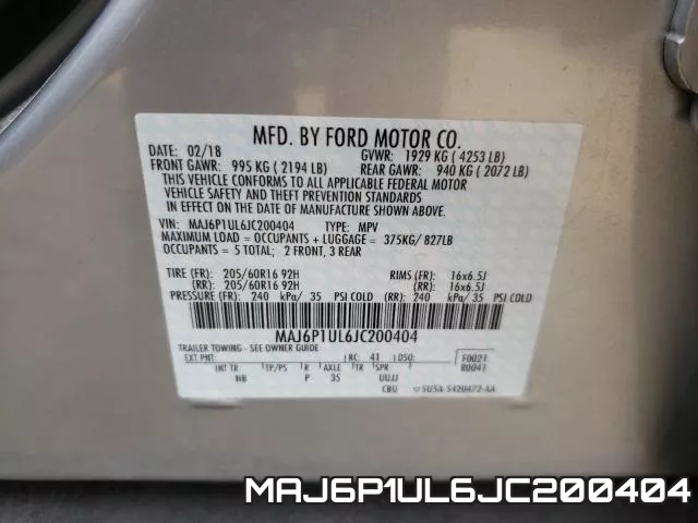 MAJ6P1UL6JC200404