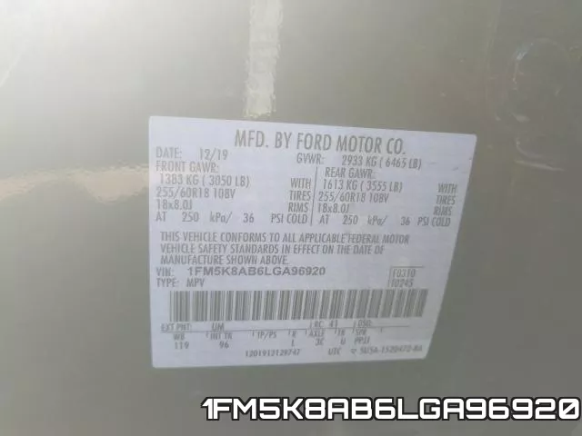 1FM5K8AB6LGA96920