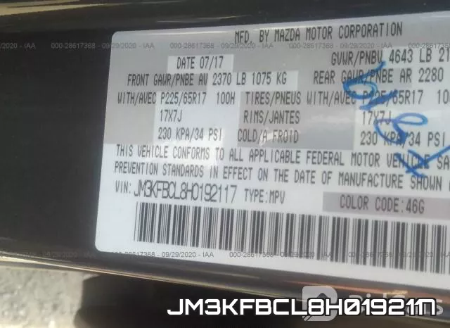 JM3KFBCL8H0192117