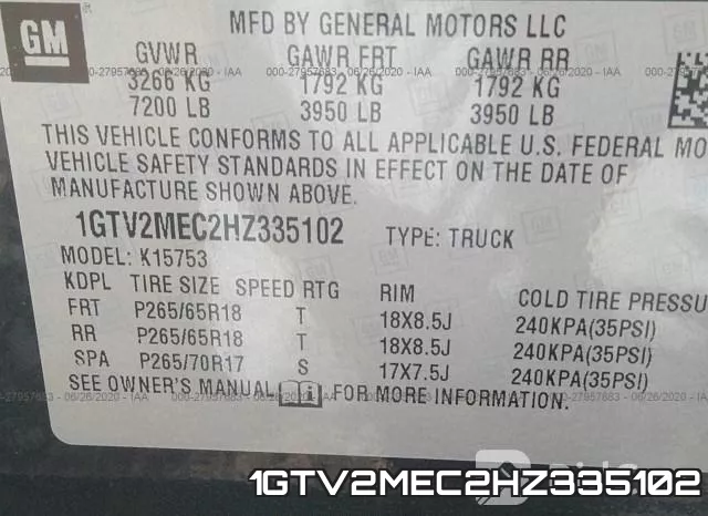 1GTV2MEC2HZ335102