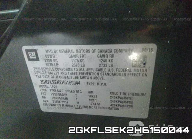 2GKFLSEK2H6150044