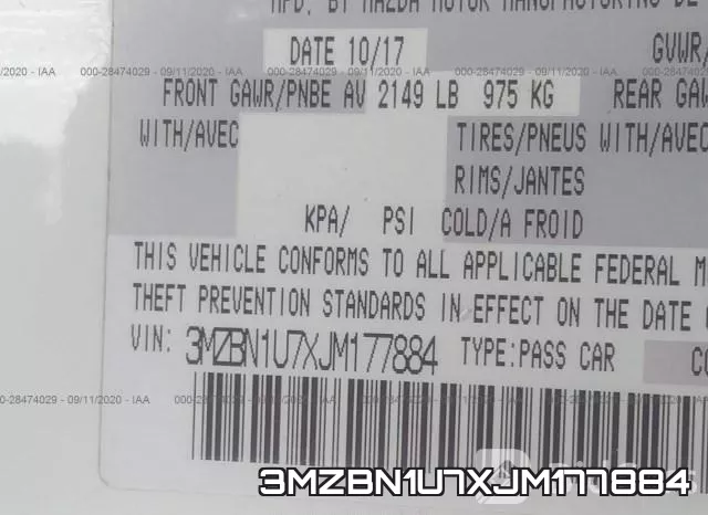 3MZBN1U7XJM177884