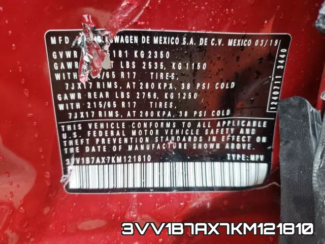 3VV1B7AX7KM121810