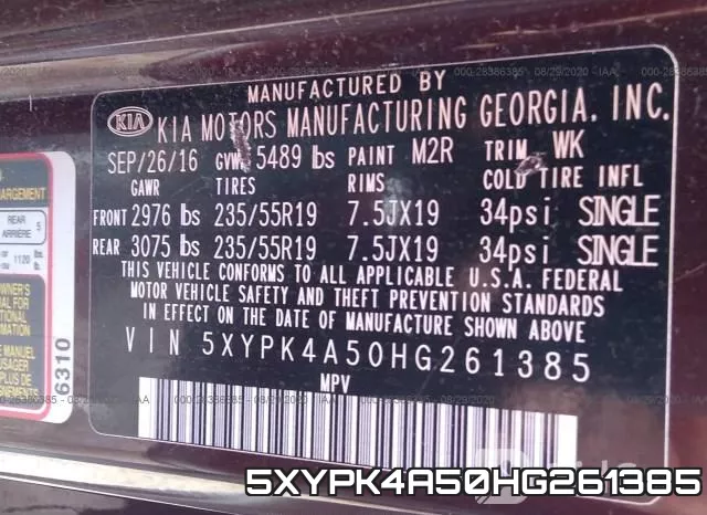 5XYPK4A50HG261385