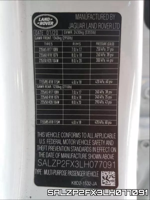 SALZP2FX3LH077091