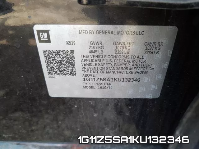 1G11Z5SA1KU132346