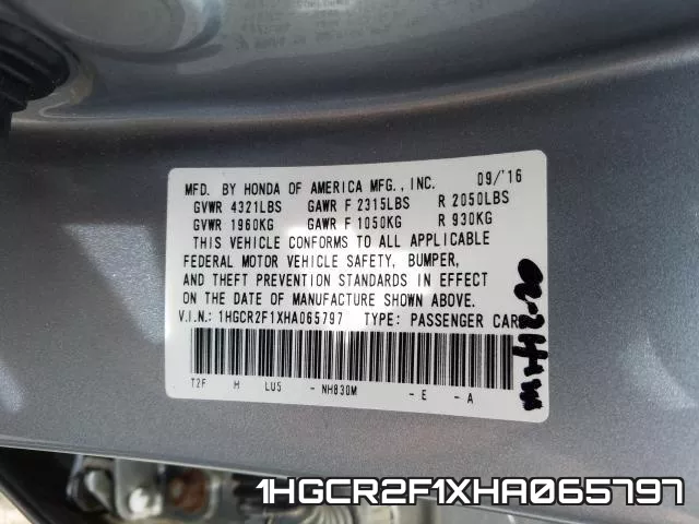 1HGCR2F1XHA065797