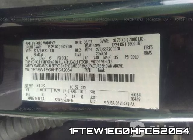 1FTEW1EG0HFC52064