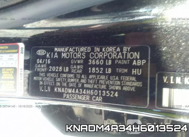 KNADM4A34H6013524