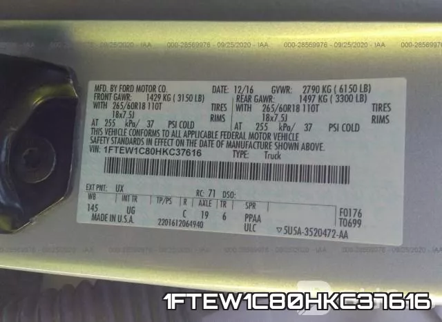 1FTEW1C80HKC37616