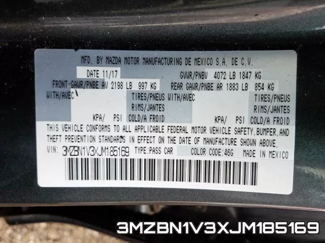 3MZBN1V3XJM185169