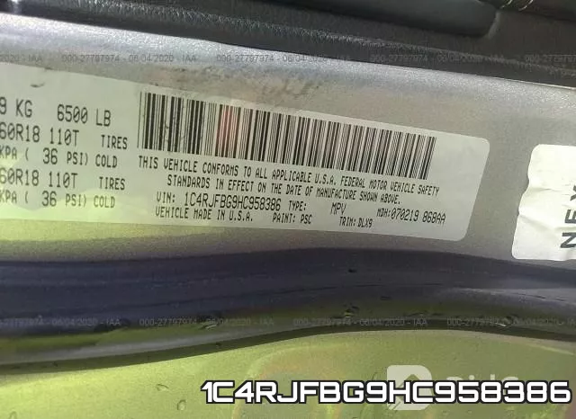 1C4RJFBG9HC958386