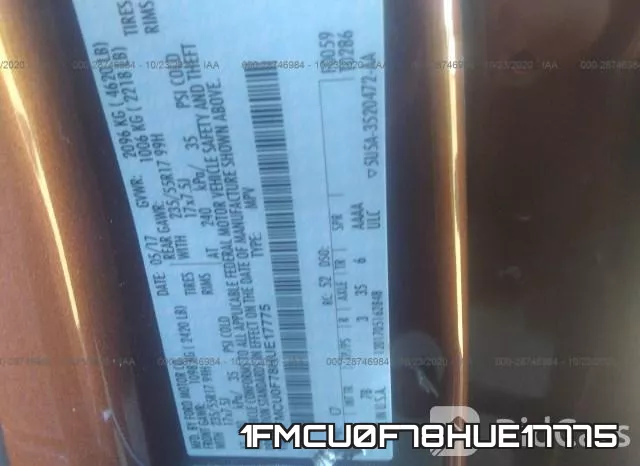 1FMCU0F78HUE17775