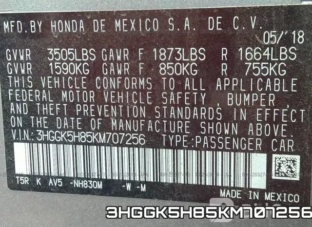 3HGGK5H85KM707256