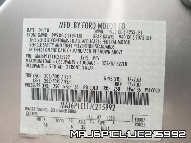 MAJ6P1CL1JC215992