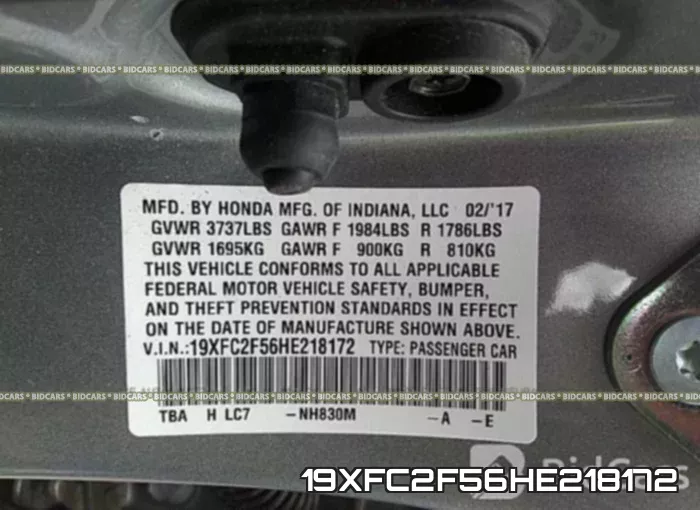 19XFC2F56HE218172