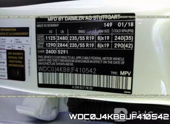 WDC0J4KB8JF410542
