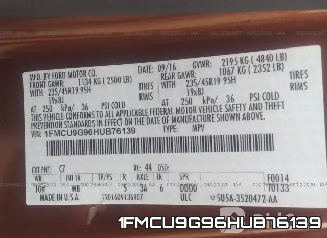 1FMCU9G96HUB76139