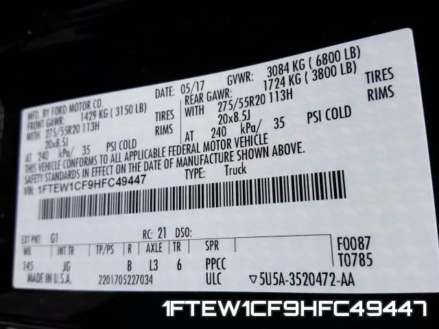 1FTEW1CF9HFC49447