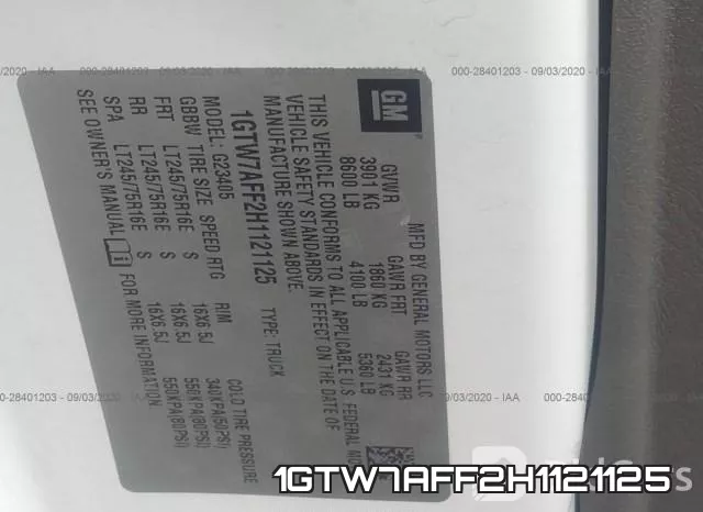 1GTW7AFF2H1121125
