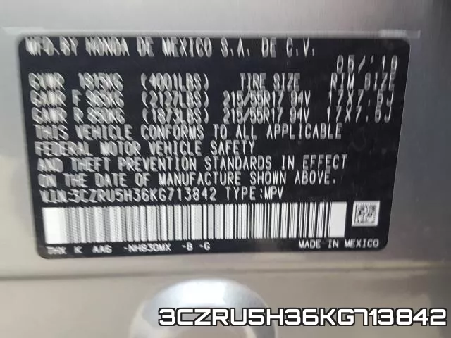 3CZRU5H36KG713842