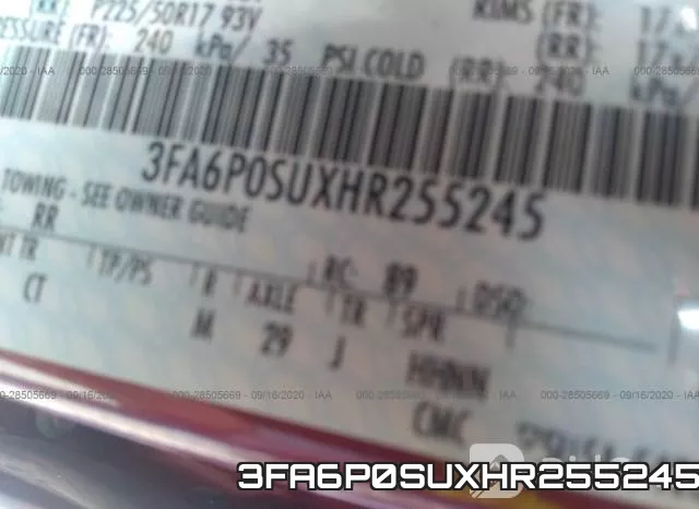 3FA6P0SUXHR255245