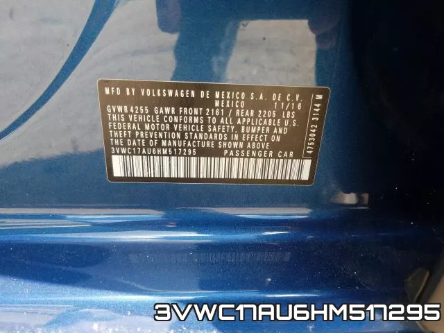 3VWC17AU6HM517295