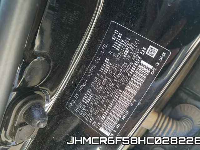 JHMCR6F58HC028226