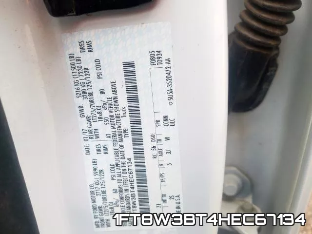 1FT8W3BT4HEC67134